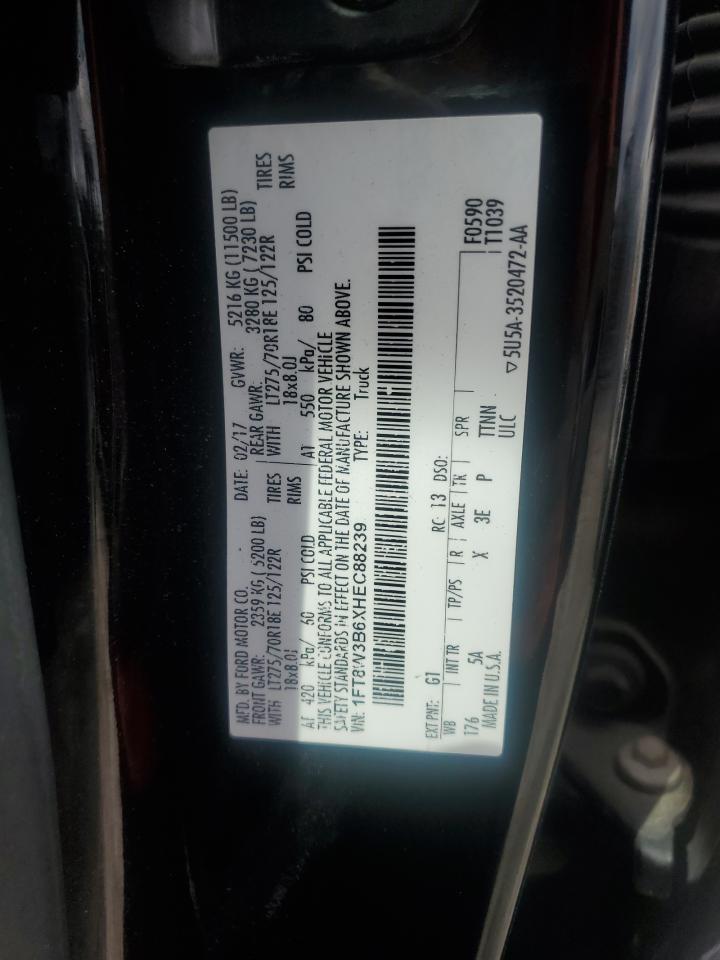 2017 Ford F350 Super Duty VIN: 1FT8W3B6XHEC88239 Lot: 66269145
