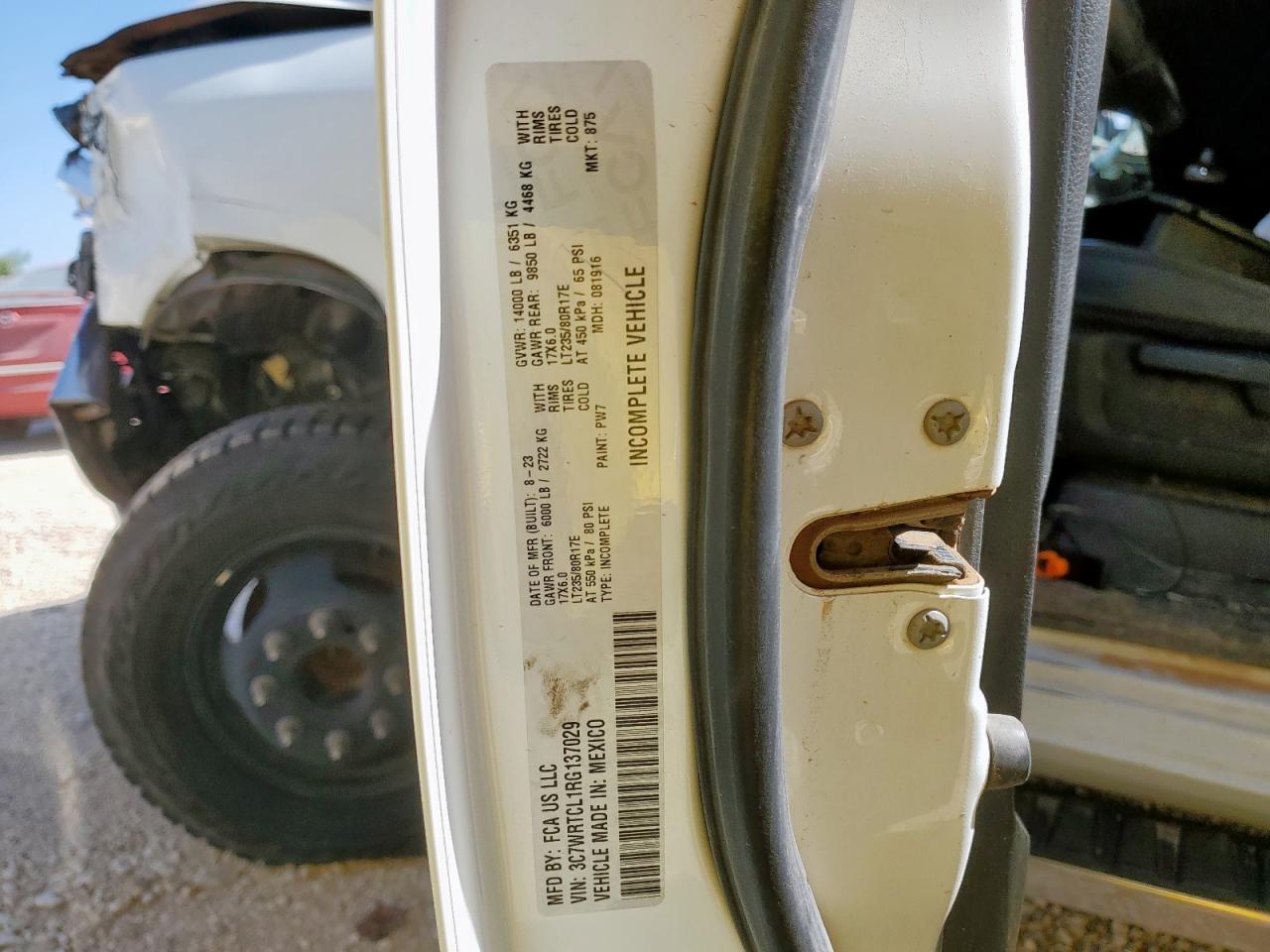 2024 Ram 3500 VIN: 3C7WRTCL1RG137029 Lot: 86529945