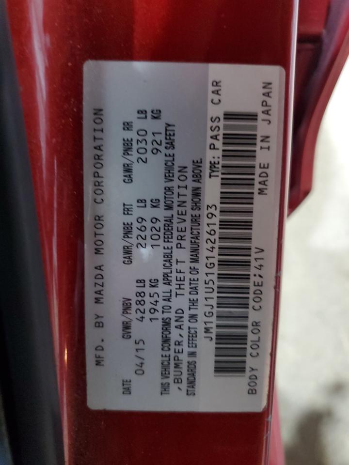 2016 Mazda 6 Sport VIN: JM1GJ1U51G1426193 Lot: 64654245