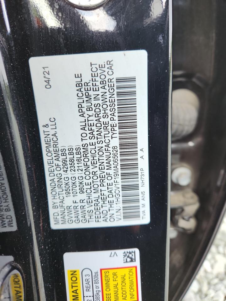 2021 Honda Accord Lx VIN: 1HGCV1F19MA065628 Lot: 65147845
