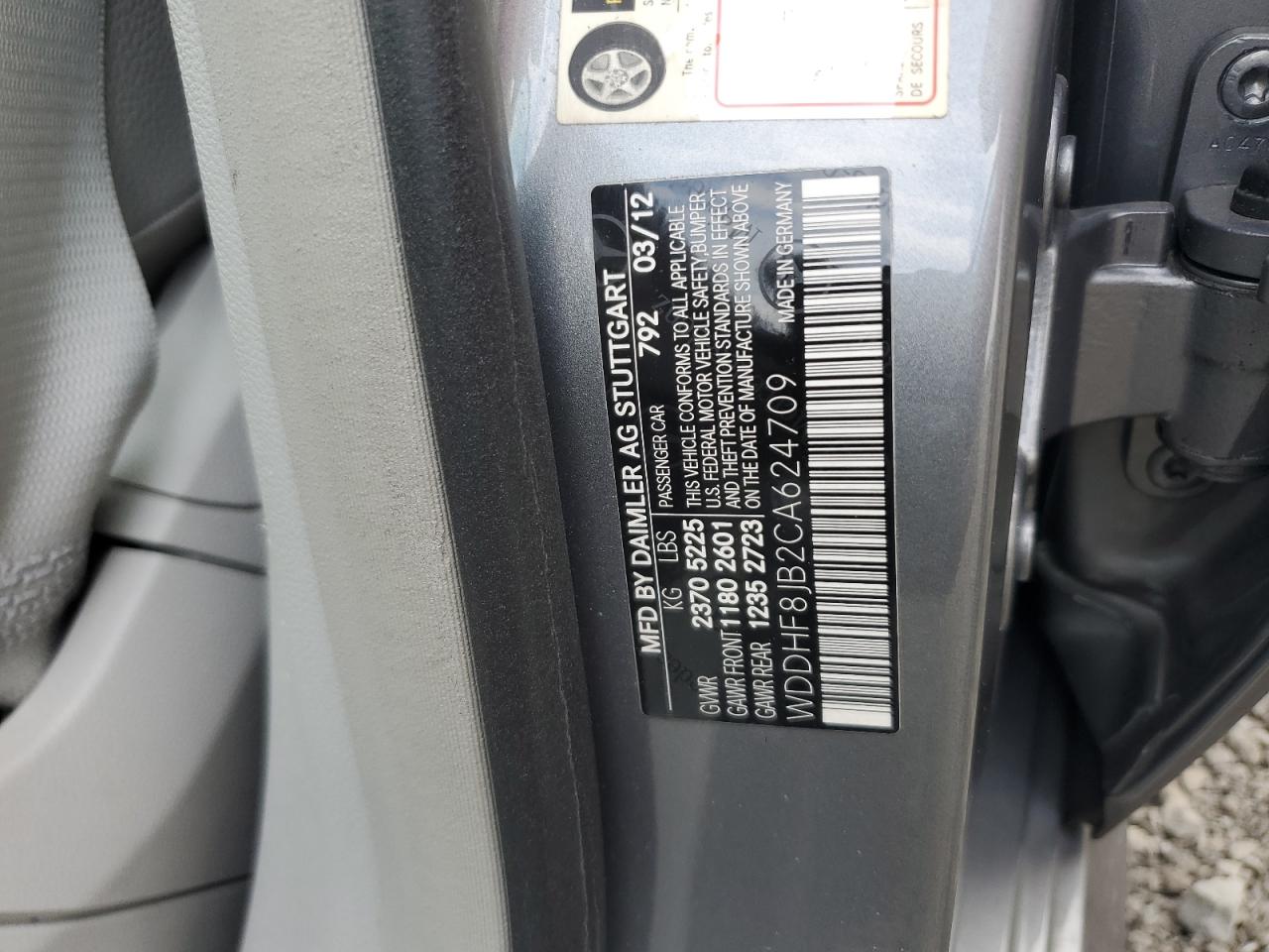 2012 Mercedes-Benz E 350 4Matic VIN: WDDHF8JB2CA624709 Lot: 63380605