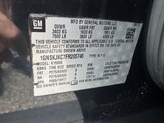 2015 CHEVROLET SUBURBAN K1500 LT  