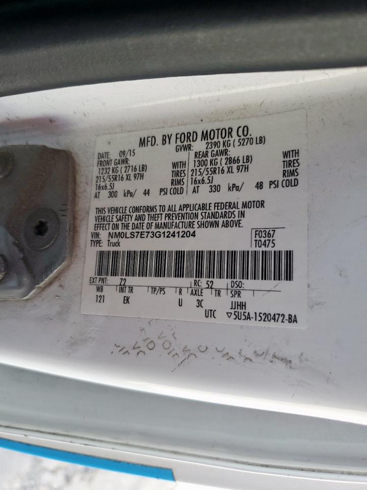 2016 Ford Transit Connect Xl VIN: NM0LS7E73G1241204 Lot: 65379075