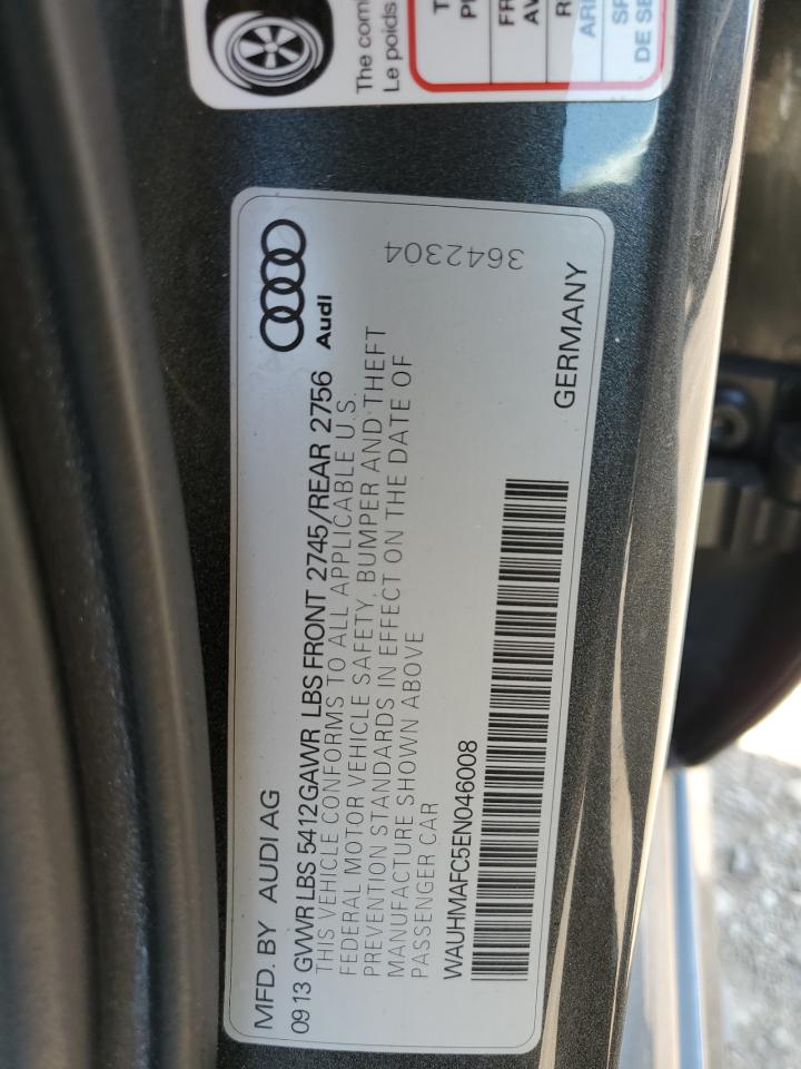 2014 Audi A6 Prestige VIN: WAUHMAFC5EN046008 Lot: 62940575