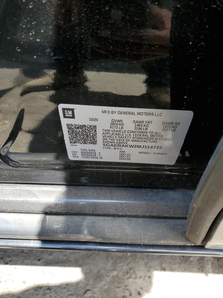 2021 Buick Enclave Preferred VIN: 5GAERAKW2MJ114733 Lot: 65402995
