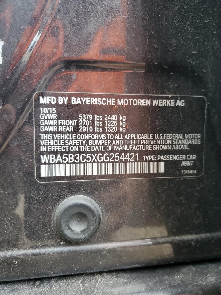 2016 BMW 535 Xi VIN: WBA5B3C5XGG254421 Lot: 66490075