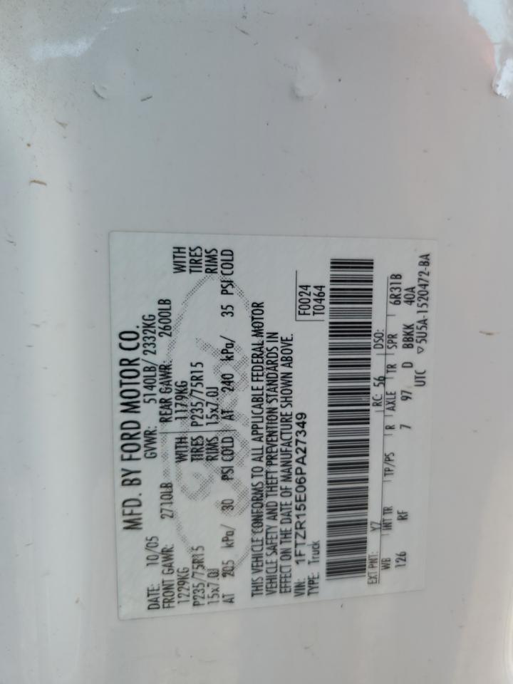 2006 Ford Ranger Super Cab VIN: 1FTZR15E06PA27349 Lot: 64426685