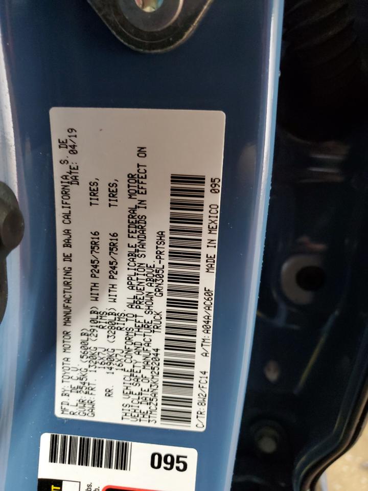 2019 Toyota Tacoma Double Cab VIN: 3TMCZ5AN3KM252044 Lot: 63028745