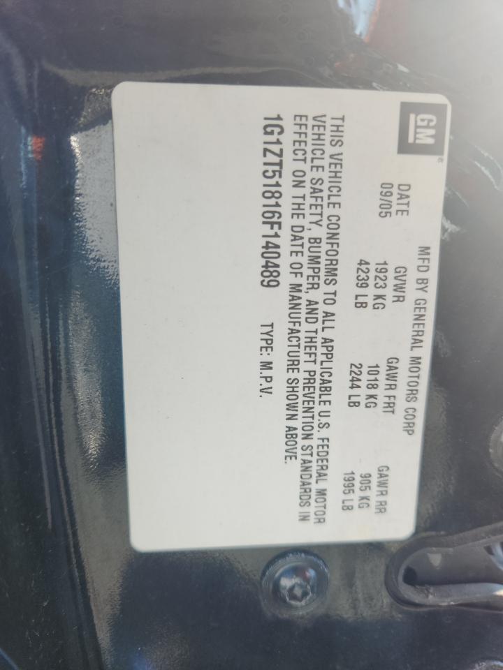 1g1zt51816f140489 1G1ZT51816F140489 2006 Chevrolet Malibu Lt