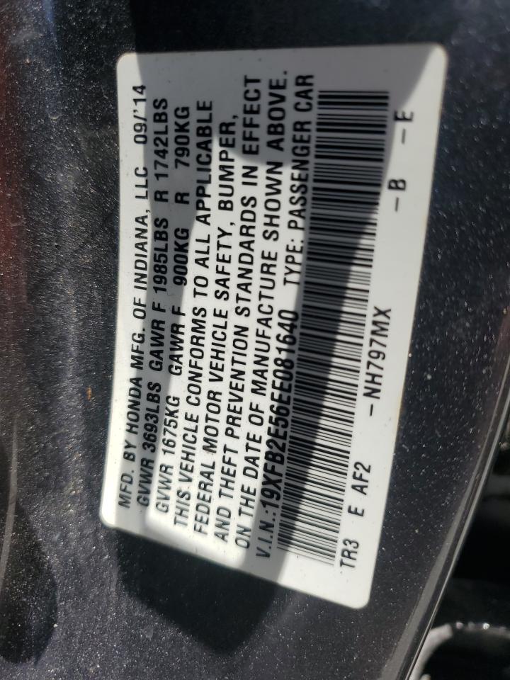 2014 Honda Civic Lx VIN: 19XFB2E56EE081640 Lot: 81250595