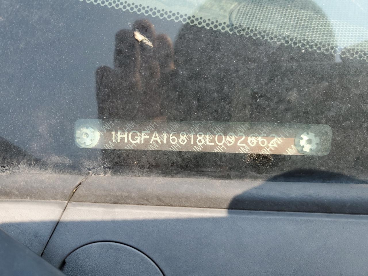 1HGFA16818L092662 2008 Honda Civic Ex