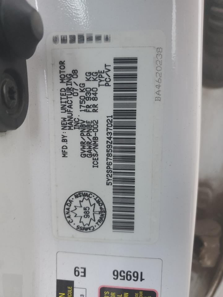 2009 Pontiac Vibe VIN: 5Y2SP67859Z437021 Lot: 64635175