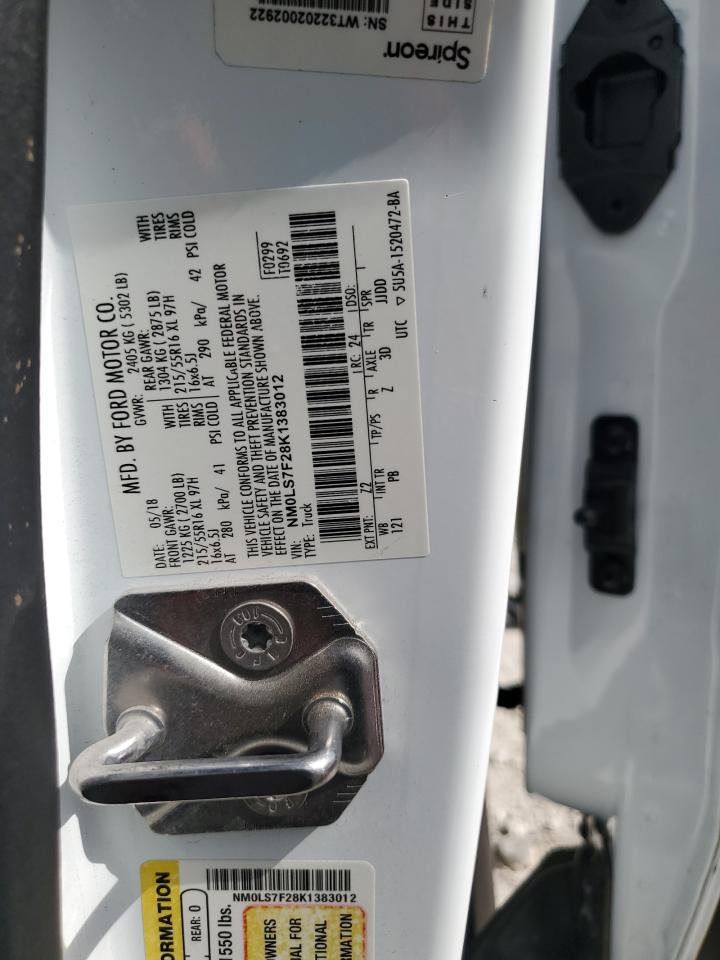 2019 Ford Transit Connect Xlt VIN: NM0LS7F28K1383012 Lot: 65592815