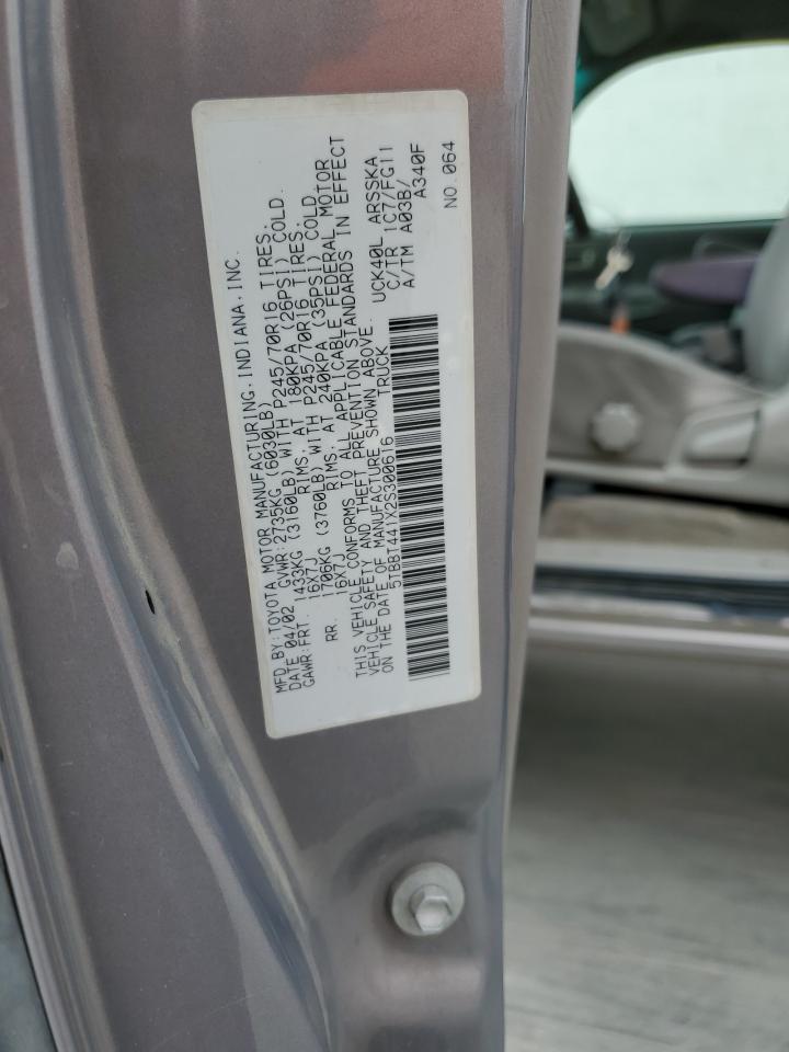 2002 Toyota Tundra Access Cab VIN: 5TBBT441X2S300616 Lot: 65600415