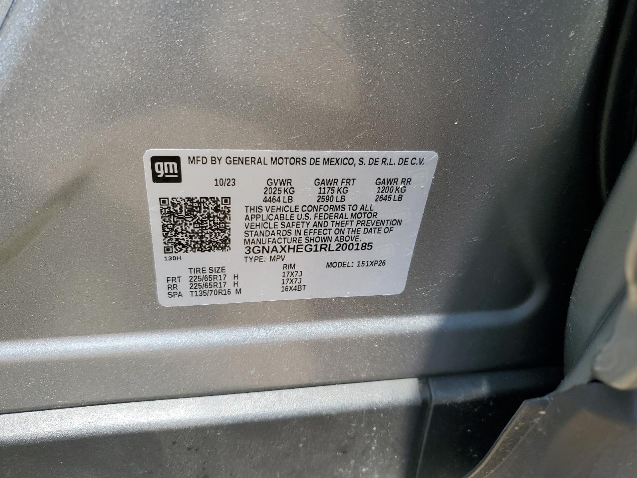 2024 Chevrolet Equinox Ls VIN: 3GNAXHEG1RL200185 Lot: 63268365