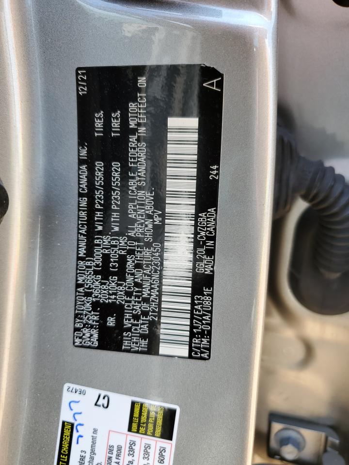 2022 Lexus Rx 350 VIN: 2T2HZMAA6NC230450 Lot: 64232065