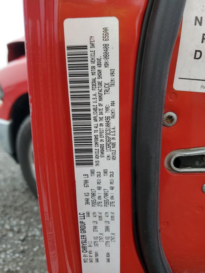2012 Dodge Ram 1500 Slt VIN: 1C6RD6GP3CS100496 Lot: 64078035