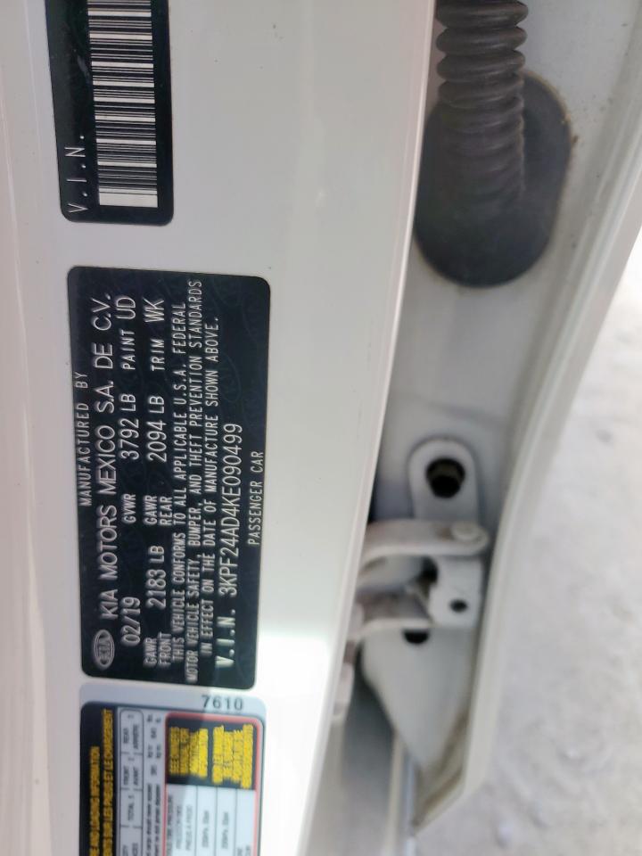 2019 Kia Forte Fe VIN: 3KPF24AD4KE090499 Lot: 65476685