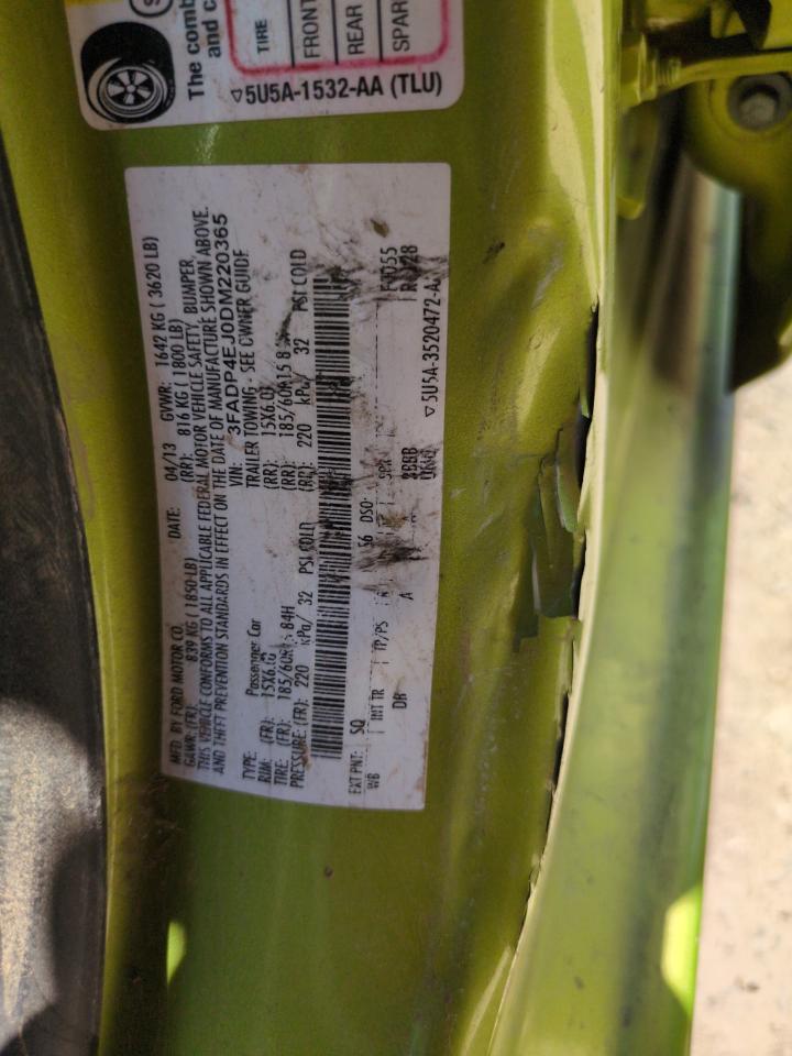 3FADP4EJ0DM220365 2013 Ford Fiesta Se