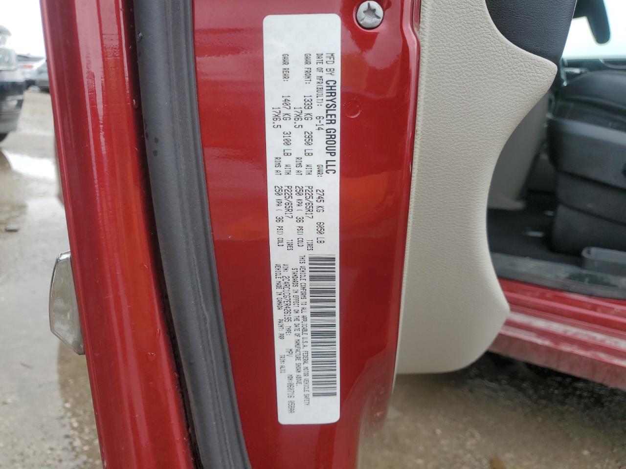 2014 Chrysler Town & Country Touring L VIN: 2C4RC1CG7ER426195 Lot: 64785975