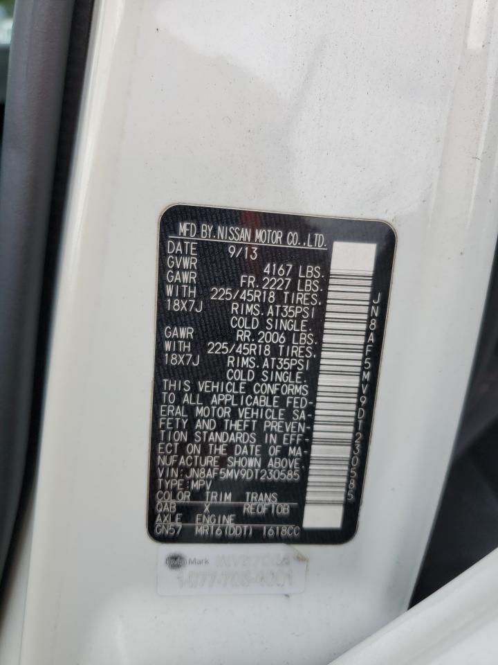2013 Nissan Juke S VIN: JN8AF5MV9DT230585 Lot: 63706875