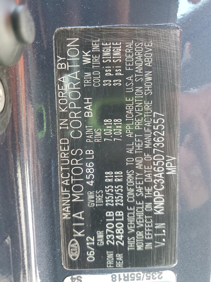 kndpc3a65d7362557 KNDPC3A65D7362557 2013 Kia Sportage Sx
