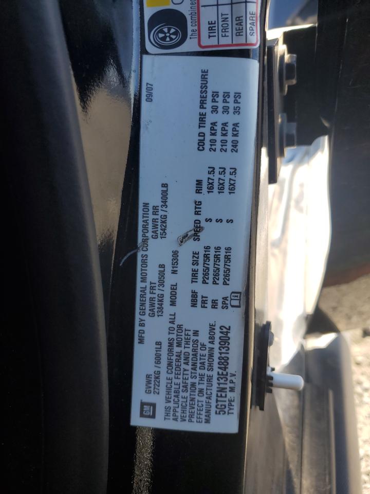 2008 Hummer H3 VIN: 5GTEN13E488139042 Lot: 65195785