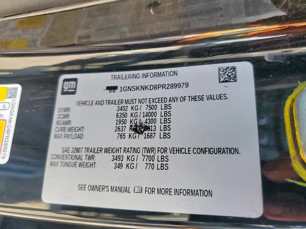 2023 CHEVROLET TAHOE K1500 LT  