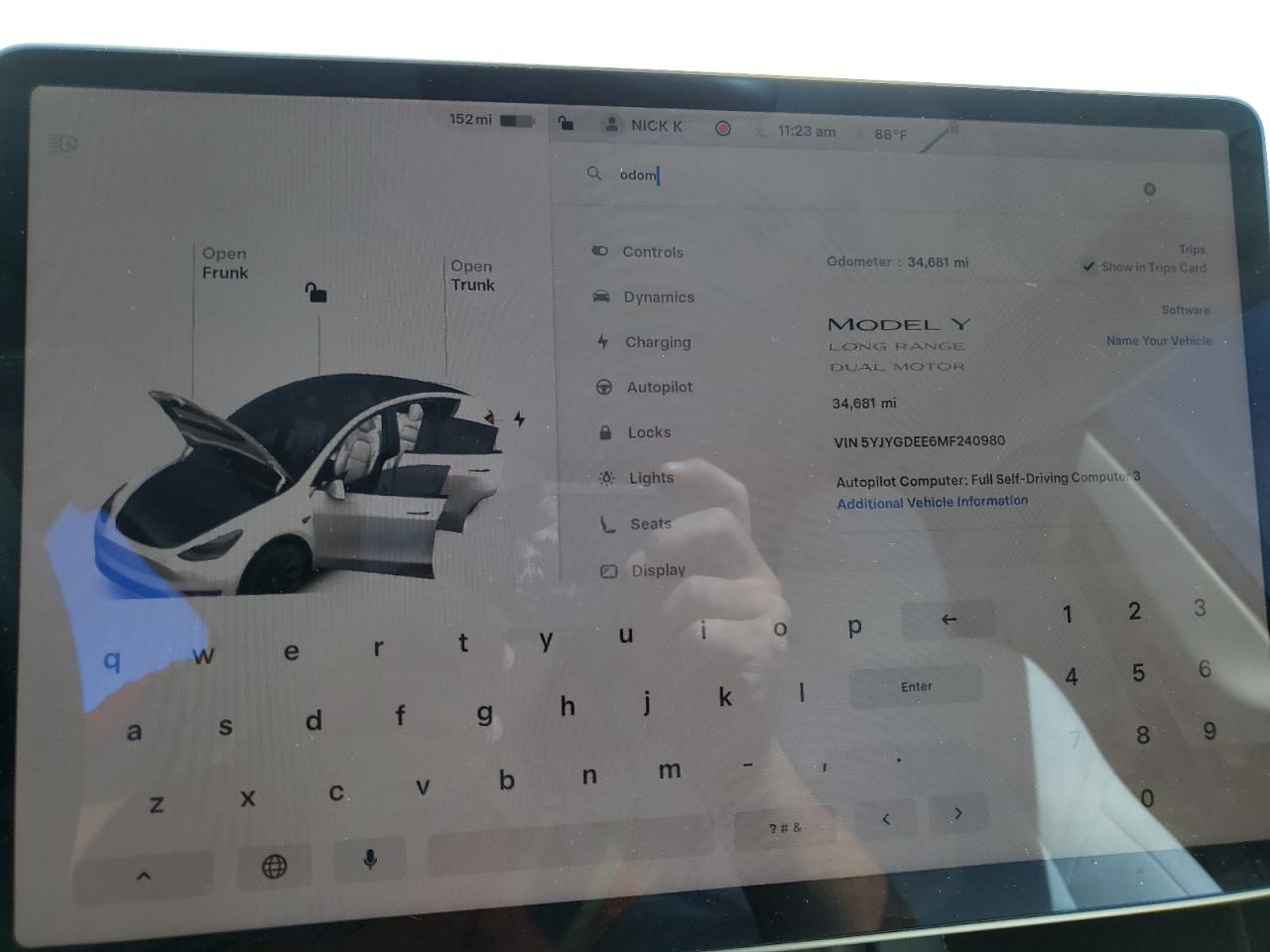 2021 Tesla Model Y VIN: 5YJYGDEE6MF240980 Lot: 64789235