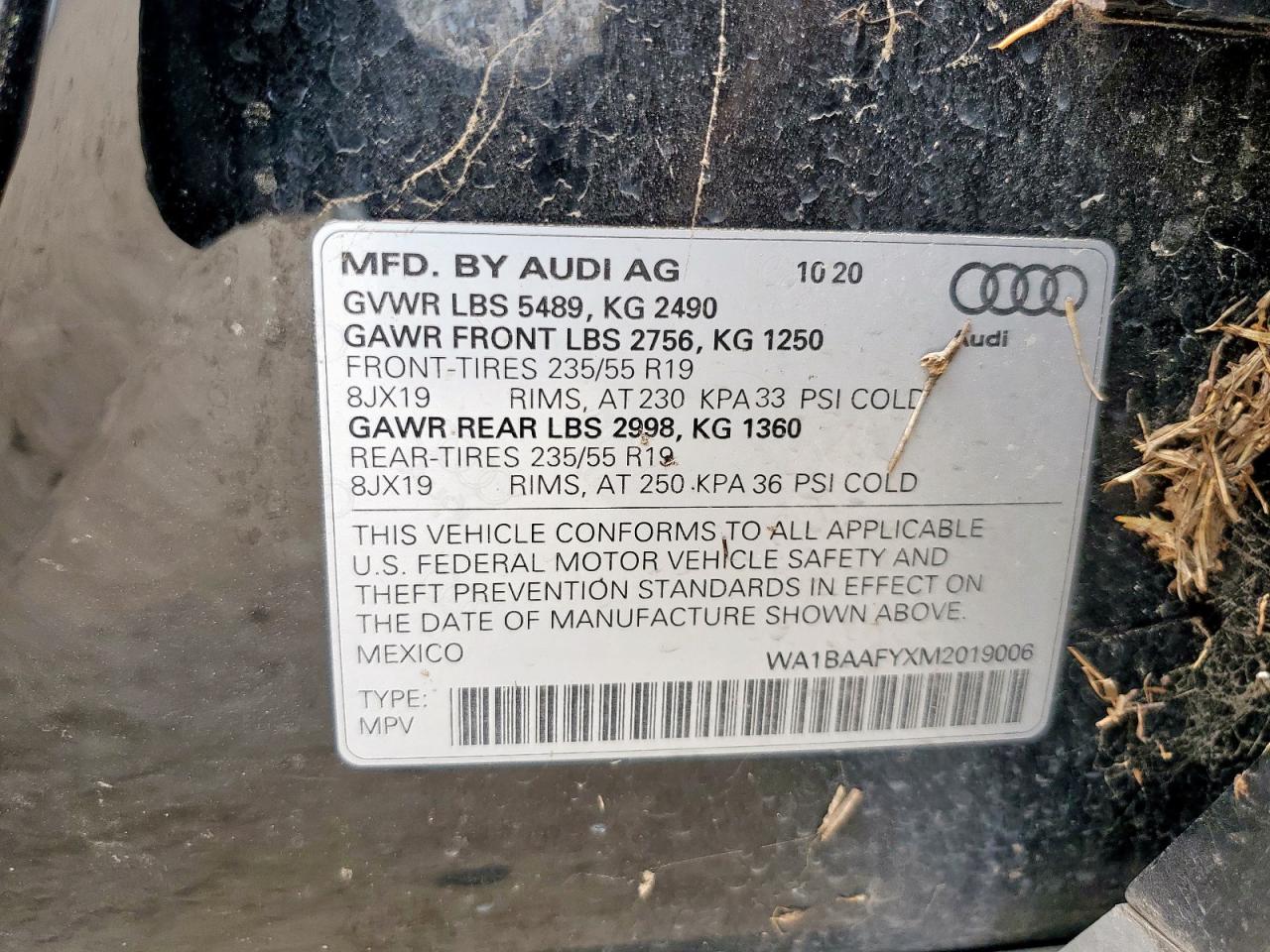2021 Audi Q5 Premium Plus VIN: WA1BAAFYXM2019006 Lot: 64552985
