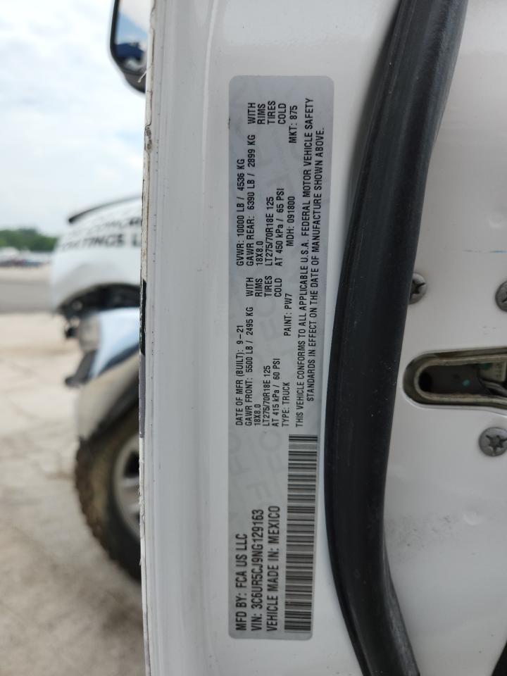 2022 Ram 2500 Tradesman VIN: 3C6UR5CJ9NG129163 Lot: 63812215