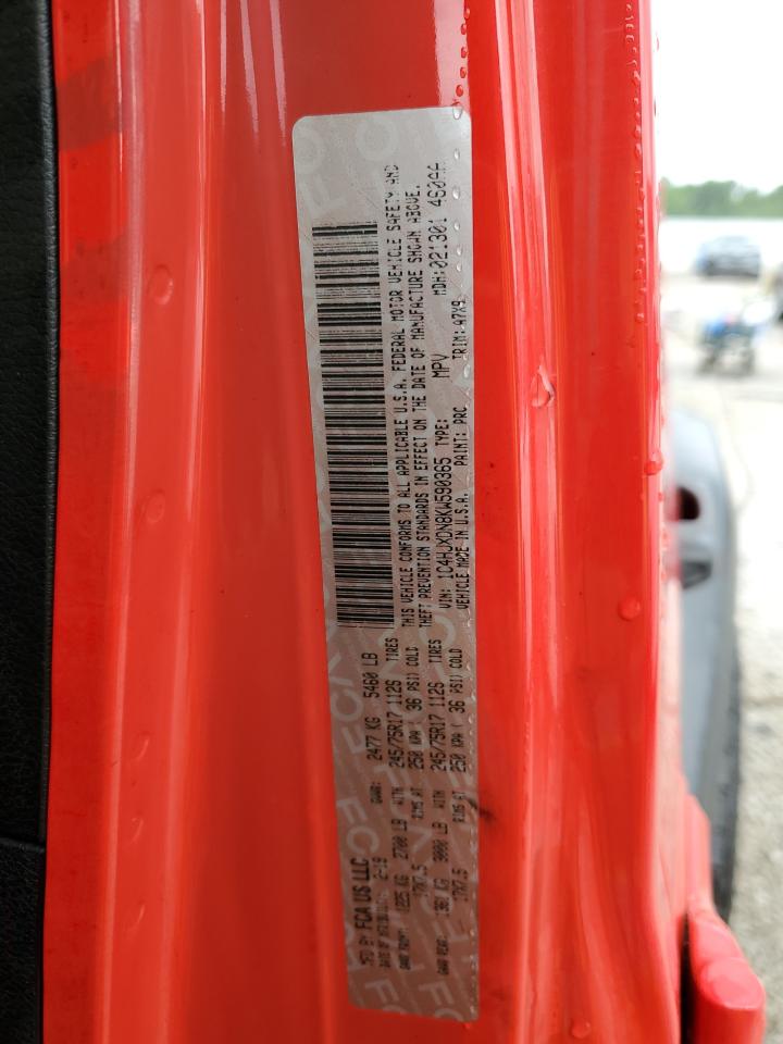 2019 Jeep Wrangler Unlimited Sport VIN: 1C4HJXDN8KW590365 Lot: 63758985