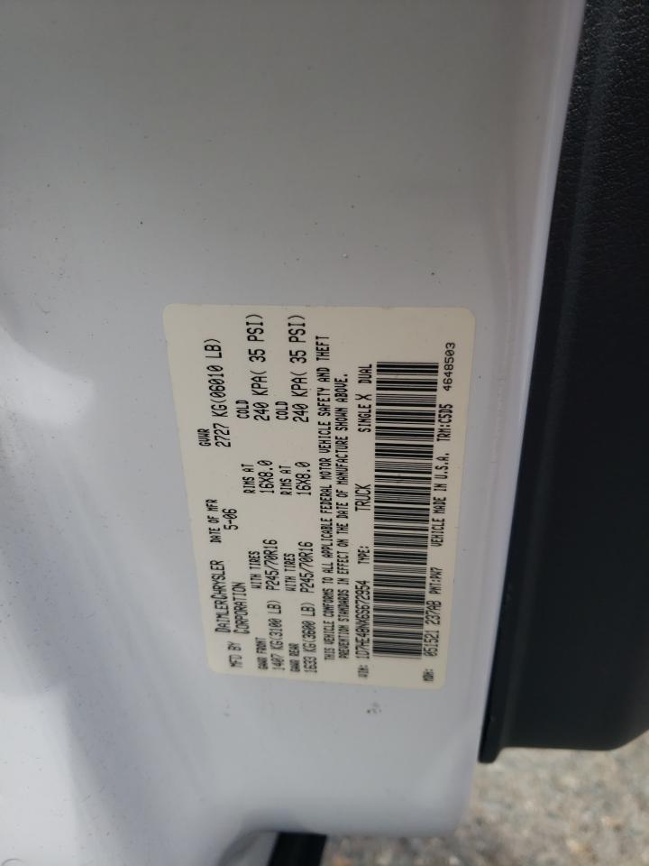 2006 Dodge Dakota Quad Slt VIN: 1D7HE48NX6S672954 Lot: 63832705