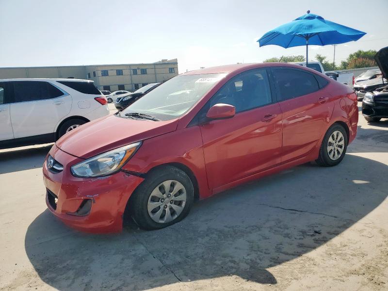 Sedans HYUNDAI ACCENT 2017 Czerwony