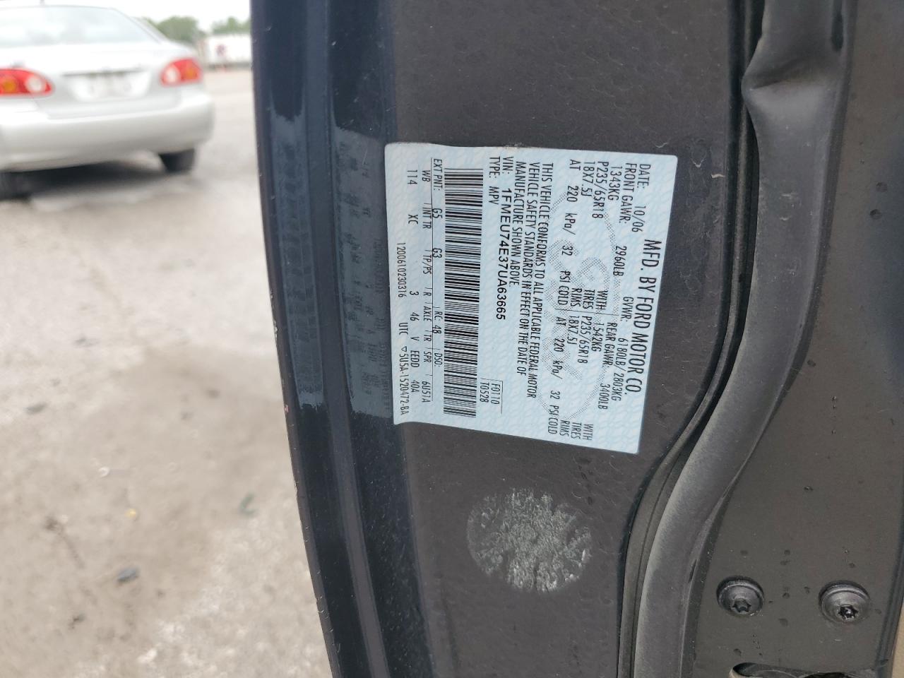 1fmeu74e37ua63665 1FMEU74E37UA63665 2007 Ford Explorer Eddie Bauer