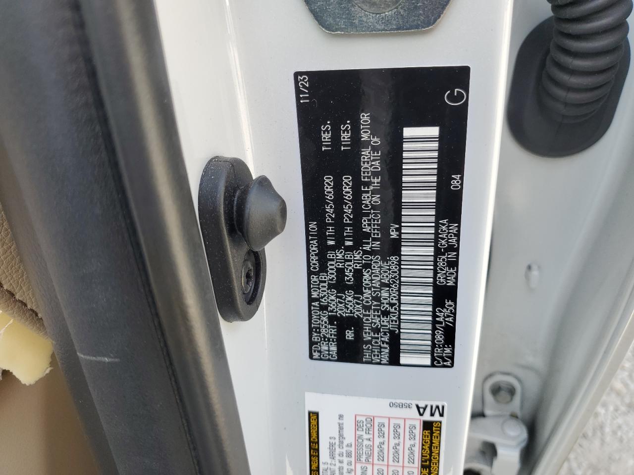 2024 Toyota 4Runner Limited VIN: JTEKU5JRXR6230898 Lot: 64800035