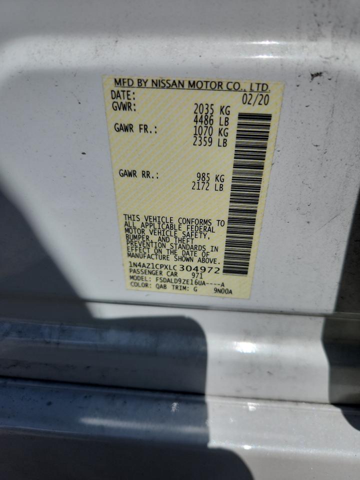 2020 Nissan Leaf Sv VIN: 1N4AZ1CPXLC304972 Lot: 62846875