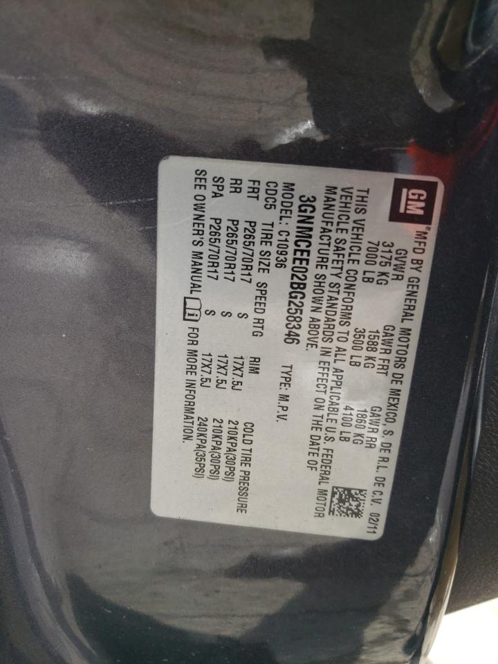 2011 Chevrolet Avalanche Ls VIN: 3GNMCEE02BG258346 Lot: 63843895