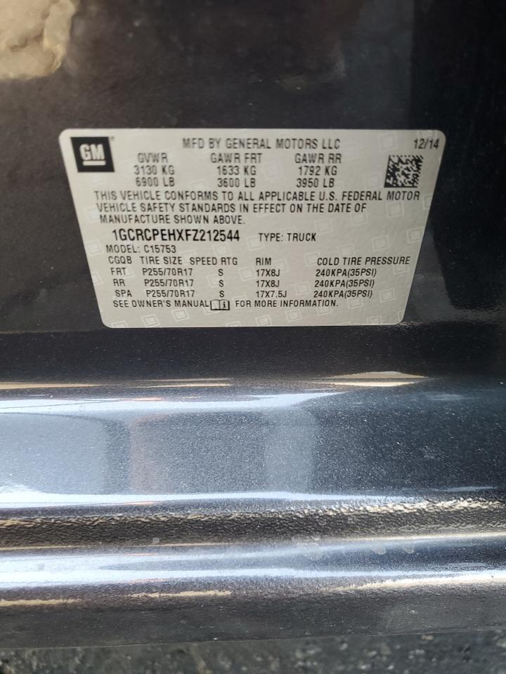 2015 Chevrolet Silverado C1500 VIN: 1GCRCPEHXFZ212544 Lot: 64980935