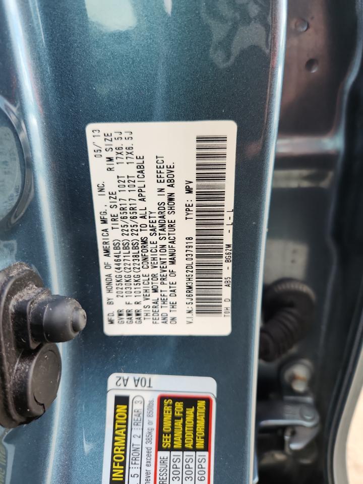 2013 Honda Cr-V Ex VIN: 5J6RM3H52DL037918 Lot: 64734245