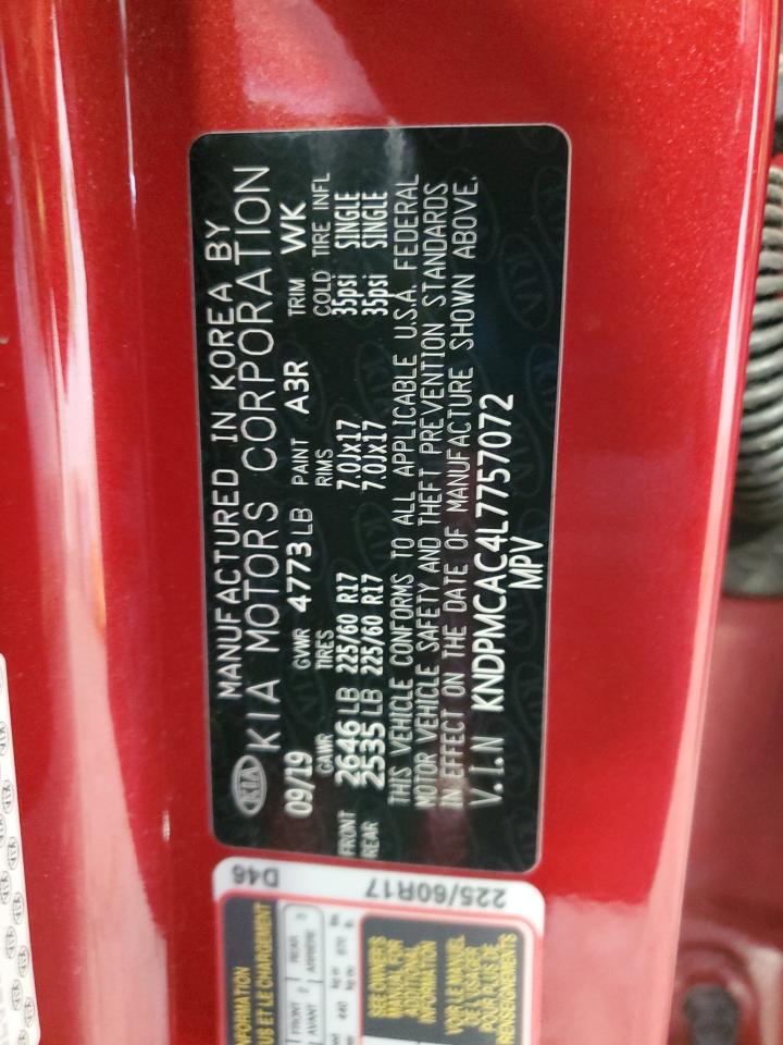 kndpmcac4l7757072 KNDPMCAC4L7757072 2020 Kia Sportage Lx