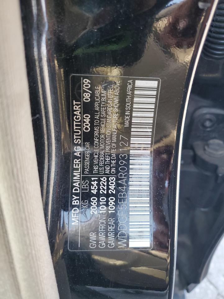 2010 Mercedes-Benz C 300 VIN: WDDGF5EB4AR093127 Lot: 64737895