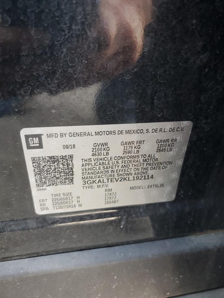 2019 GMC Terrain Sle VIN: 3GKALTEV2KL192114 Lot: 64163915