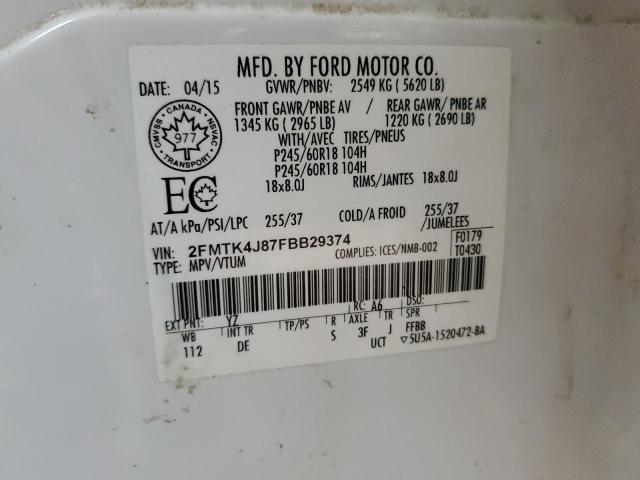 2015 FORD EDGE SEL  