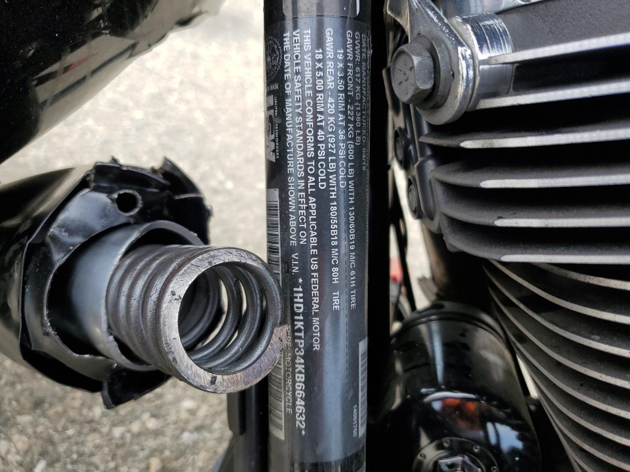 2019 Harley-Davidson Fltrxs VIN: 1HD1KTP34KB664632 Lot: 65419015
