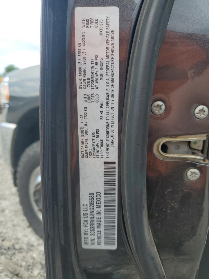 2022 Ram 3500 Big Horn/Lone Star VIN: 3C63RRHL8NG285580 Lot: 65619775