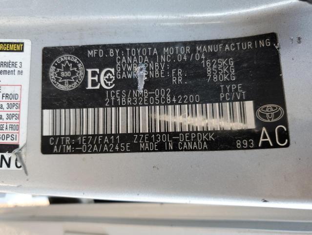 2005 TOYOTA COROLLA CE  