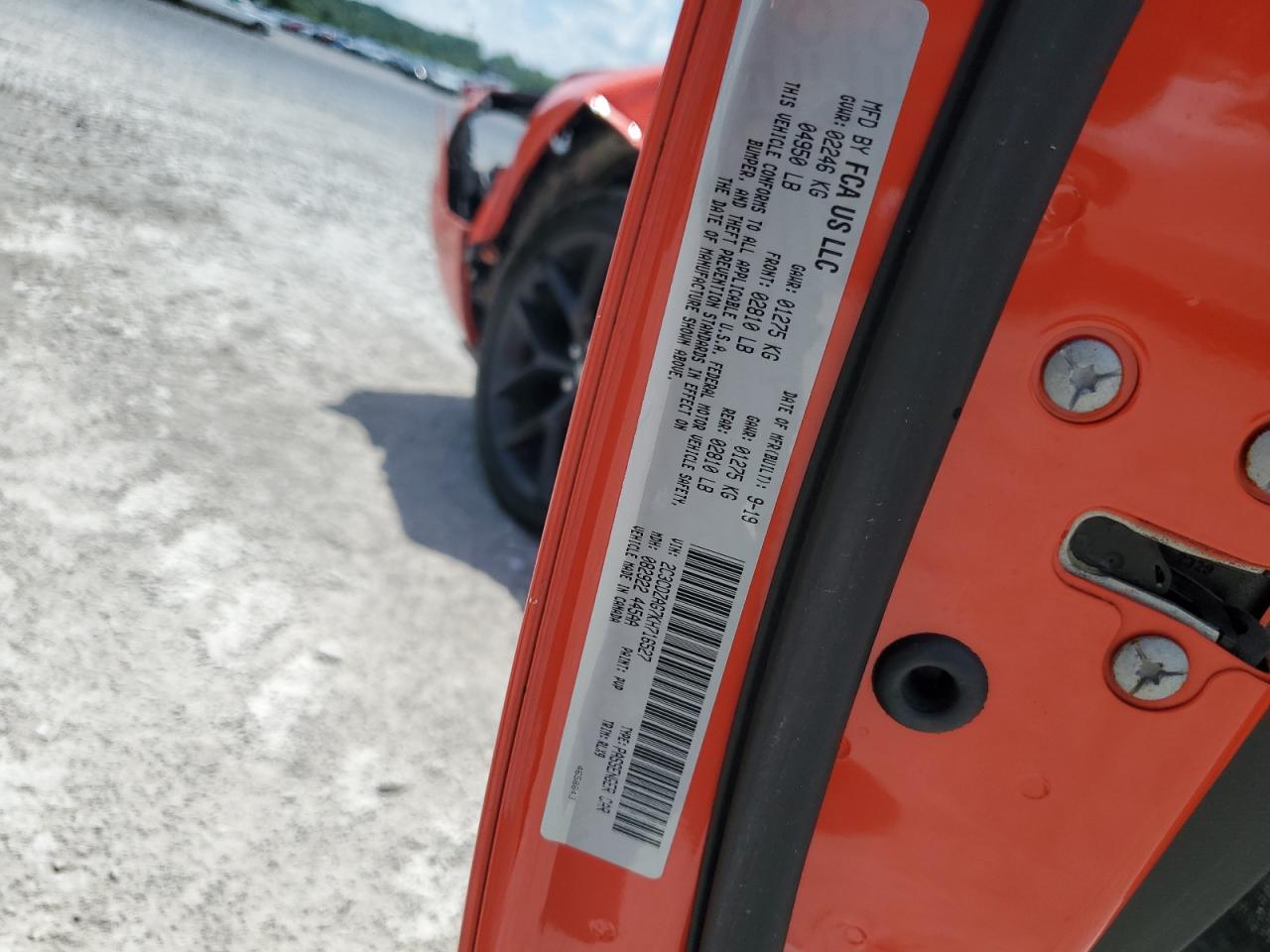 2019 Dodge Challenger Sxt VIN: 2C3CDZAG7KH716527 Lot: 64299615