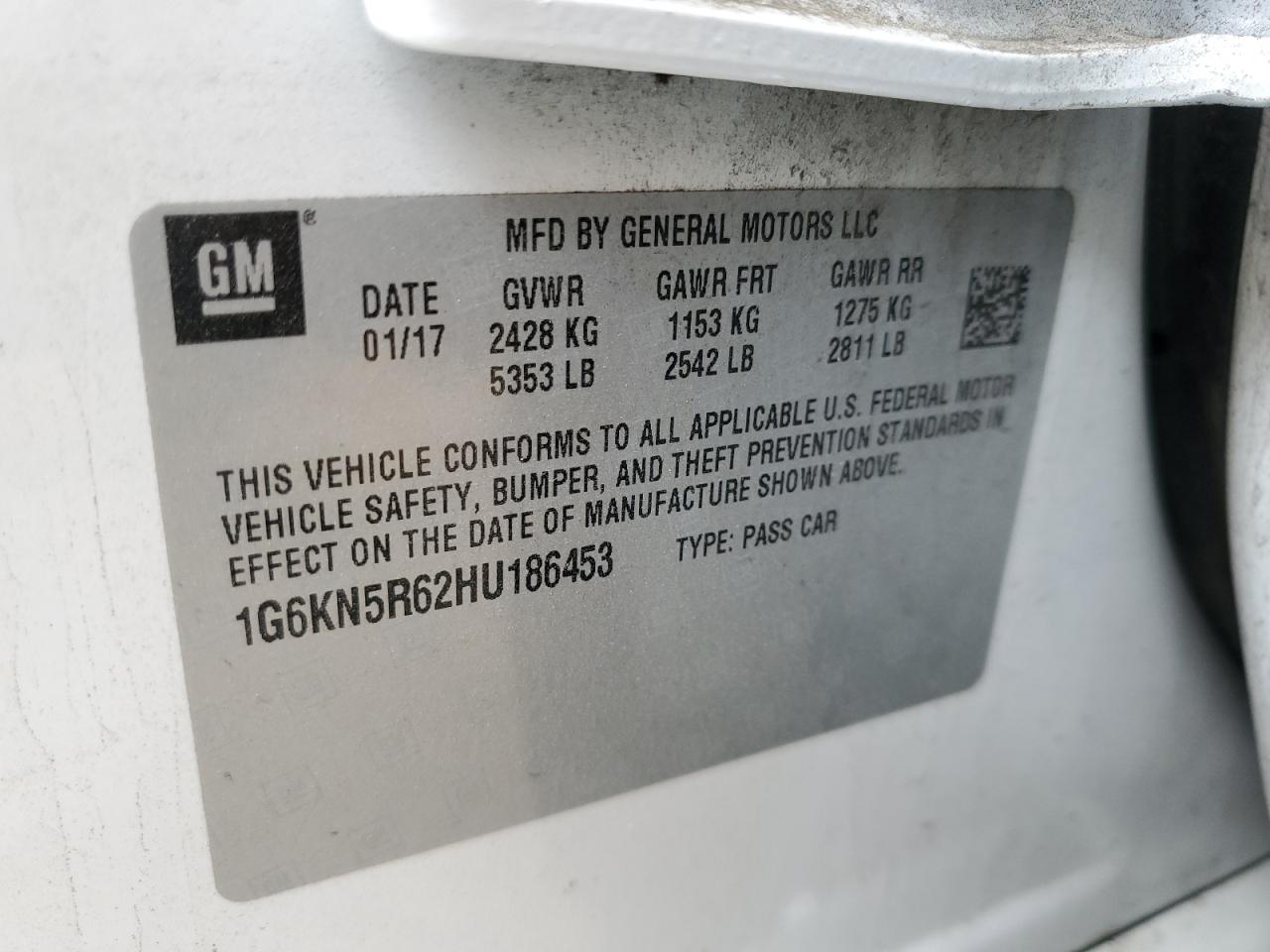 2017 Cadillac Ct6 Platinum VIN: 1G6KN5R62HU186453 Lot: 62903575