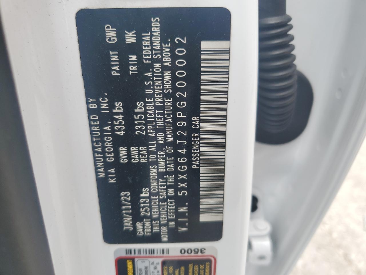 2023 Kia K5 Gt Line VIN: 5XXG64J29PG200002 Lot: 65258395